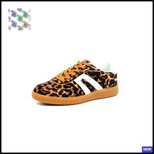 Retro Gum Sole Sneakers Lace Detail Casual Walking Shoes Anti Slip Trainers